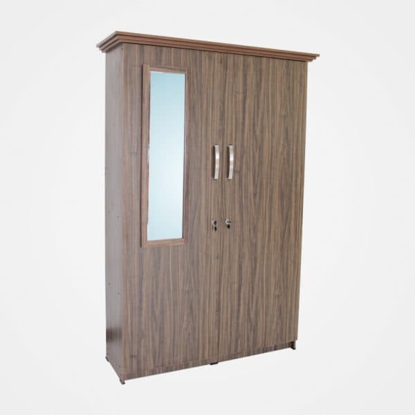 2 DOOR WARDROBE WITH MIRROR - View 1