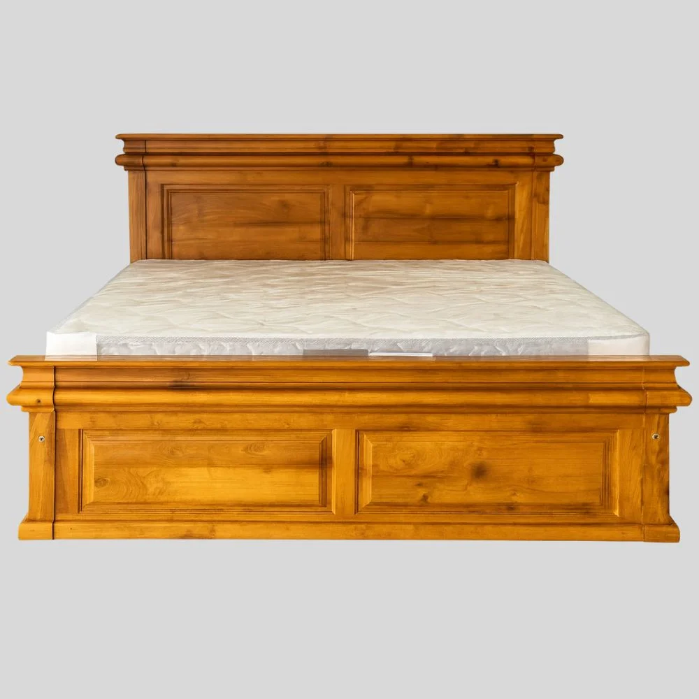 6X6 HEAVY TEAK BED - View 1